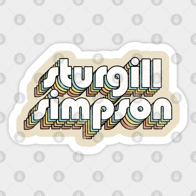 Sturgill Simpson - Retro Rainbow Letters Sticker by Dimma Viral